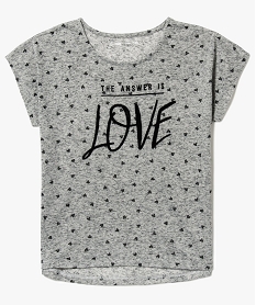 tee-shirt ample imprime gris7536701_1