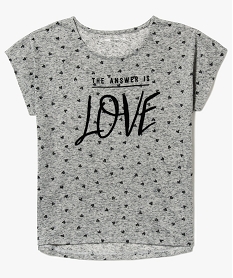 GEMO Tee-shirt ample imprimé Gris
