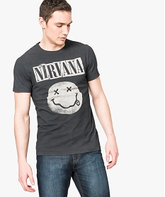 GEMO Tee-shirt manches courtes Nirvana Gris