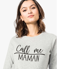 sweat de grossesse a message gris7548901_2