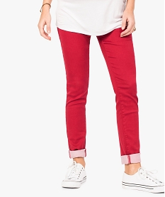 pantalon de grossesse coupe slim rouge7549501_1