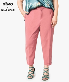 pantalon de tailleur 78e - gemo x lalaa misaki rose pantalons et jeans7549701_1