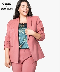 GEMO Veste de tailleur porté ouvert manches ¾ - Gémo x Lalaa Misaki Rose