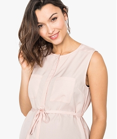 tunique de grossesse fluide avec ceinture rose7552001_2