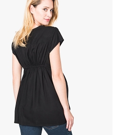 blouse de grossesse a manches courtes coloris uni noir7552101_3