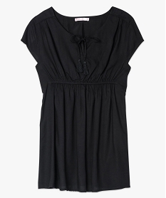 blouse de grossesse a manches courtes coloris uni noir7552101_4