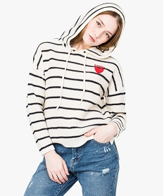 HOMEWEAR MULTICOLORE PULL BLANC/NAVY