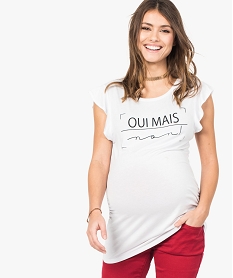 GEMO Tee-shirt de grossesse imprimé avec manches volantées Imprimé