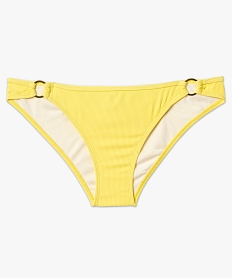 slip de bain uni avec anneaux jaune bas de maillots de bain7558501_4