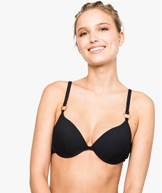 GEMO Haut de maillot de bain push-up Noir