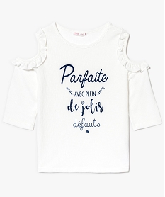 tee-shirt manches 34 avec epaules denudees beige7560601_1