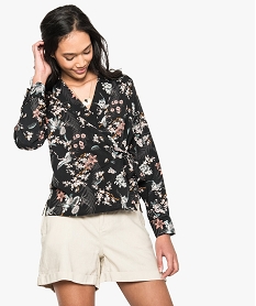 GEMO Chemise cache-cœur façon pyjama Imprimé