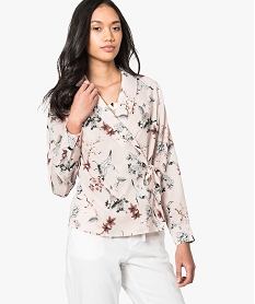 GEMO Chemise cache-cœur façon pyjama Imprimé