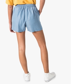 short en lyocell avec cordon pompons bleu shorts7563001_3