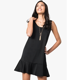 GEMO Robe sans manche à basque noir standard