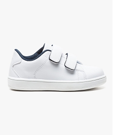 GEMO Baskets basses avec fermeture scratch blanc standard