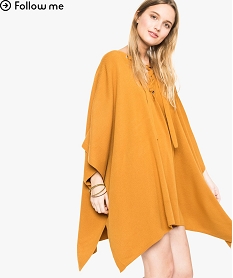 GEMO Pull oversize avec décolleté lacets Orange