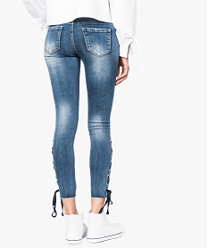 jean delave avec lacets dans le bas bleu pantalons jeans et leggings7570001_3