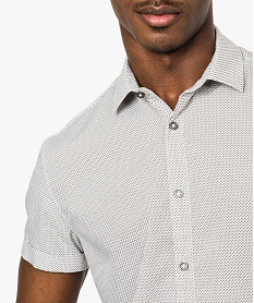 chemise slim fit imprimee a manches courtes imprime chemise manches courtes7577401_2