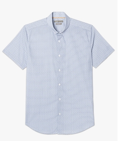 chemise a motifs a manches courtes bleu chemise manches courtes7577501_4