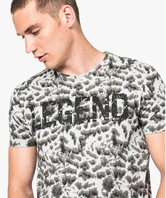 tee-shirt imprime avec inscription legend gris7578701_2
