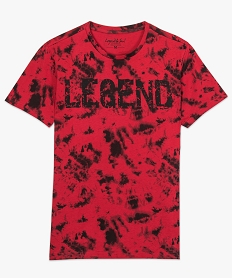 tee-shirt imprime avec inscription legend rouge7578801_4