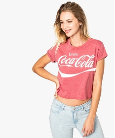 GEMO Tee-shirt court esprit rétro - Coca-Cola Blanc