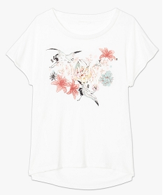 tee-shirt ample bimatiere imprime japonisant blanc7582101_4