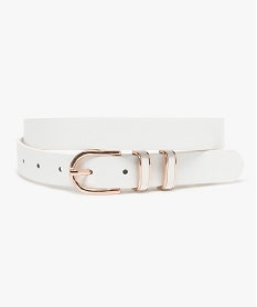 GEMO Ceinture double passant doré Blanc