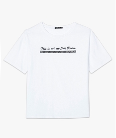 tee-shirt a manches courtes avec motif brode sur lavant blanc t-shirts manches courtes7585301_4