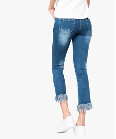 jean flare avec franges dans le bas bleu pantalons jeans et leggings7586001_3