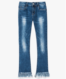 jean flare avec franges dans le bas bleu pantalons jeans et leggings7586001_4