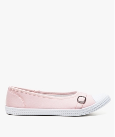 GEMO Ballerines femme en toile avec bout renforcé Rose