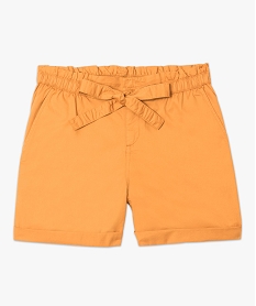 short large a revers taille elastiquee brun shorts7591301_4