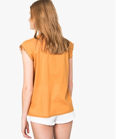 blouse brodee a manches courtes jaune7592701_3
