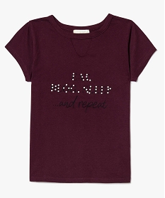 GEMO Tee-shirt col chocker imprimé Rouge