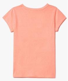 tee-shirt col chocker imprime orange7598501_2