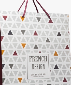 sac cadeau en papier mat imprime geometrique multicolore7599201_2