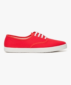 tennis lacees en toile rouge7605001_1