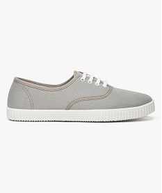 tennis basses en toile coloree gris baskets et tennis7605401_1