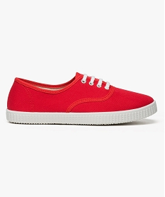 GEMO Tennis basses en toile colorée rouge standard