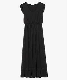 robe longue en plumetis noir7608101_4