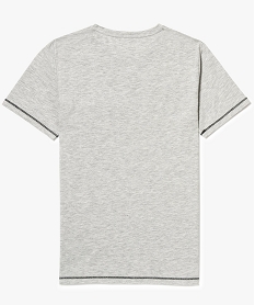 tee-shirt manches courtes avec impression relief gris tee-shirts7612901_2