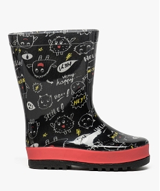 GEMO Bottes de pluie motifs monstres gentils Noir