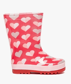 bottes de pluie motif cœurs rose bottes de pluies7614501_1