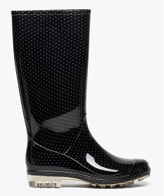 bottes de pluie a motifs petits pois noir7614901_1