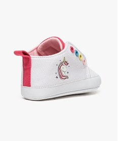 chaussures de naissance bicolores avec motif licorne blanc7615901_4