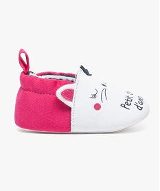 chaussures de naissance tete de chat blanc7616001_1