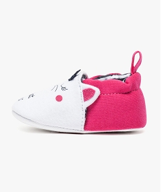 chaussures de naissance tete de chat blanc7616001_3