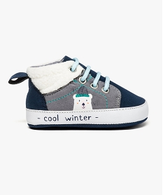 GEMO Chaussures de naissance  avec  et motif ourson Bleu